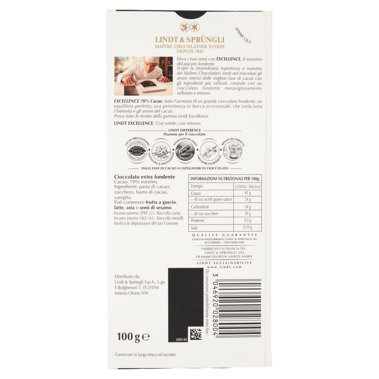 Tavoletta di cioccolato fondente intenso 70% 100 gr - Immagine 21