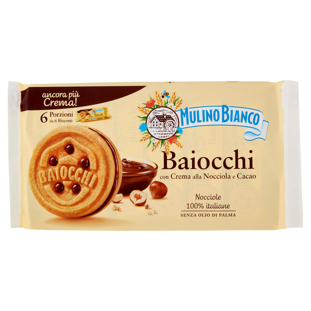 Biscotti Baiocchi con crema alla nocciola e cacao 336 gr