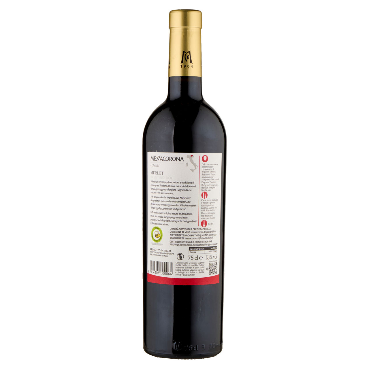 Vino rosso Merlot Trentino DOC 750 ml - Immagine 31