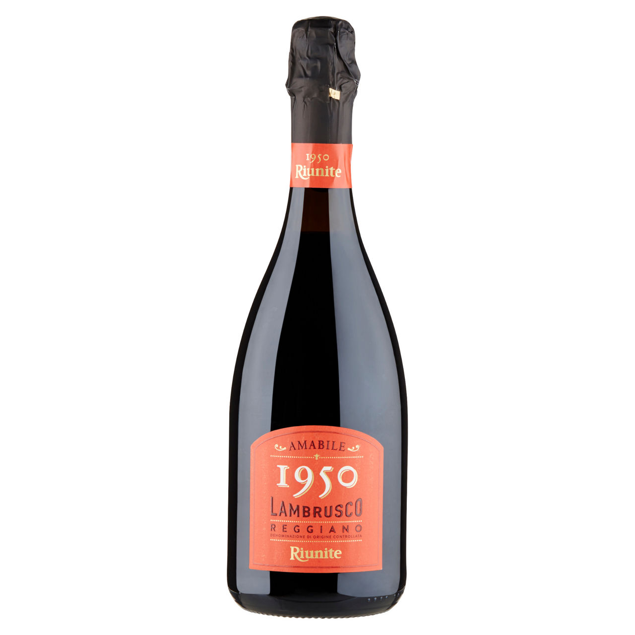 Vino rosso frizzante Lambrusco Reggiano DOC Amabile 750 ml - Immagine 01