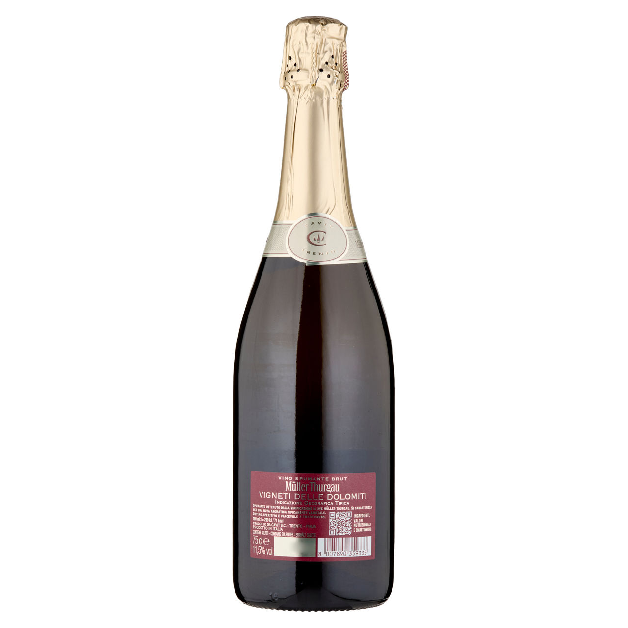 Spumante Brut Müller Thurgau Vigneti delle Dolomiti IGT 750 ml - Immagine 31