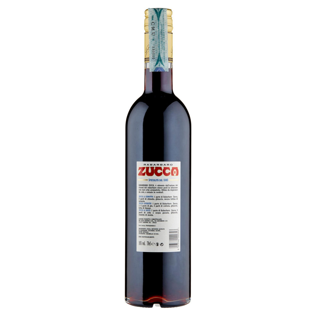 Aperitivo alcolico rabarbaro zucca 16 gradi bottiglia ml.700 - Immagine 51