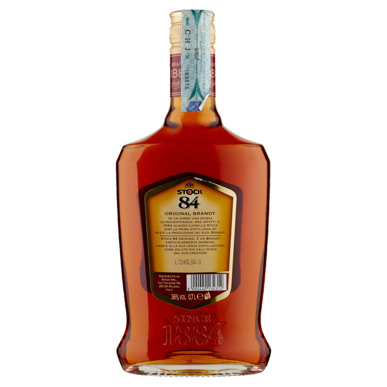 Brandy stock 84 original 36 gradi bottiglia  ml.700 - Immagine 11