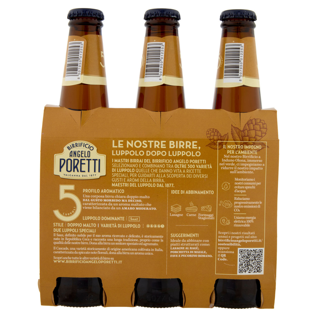 Birra Poretti 5 luppoli doppio malto chiara 3 pz x 330 ml - Immagine 51