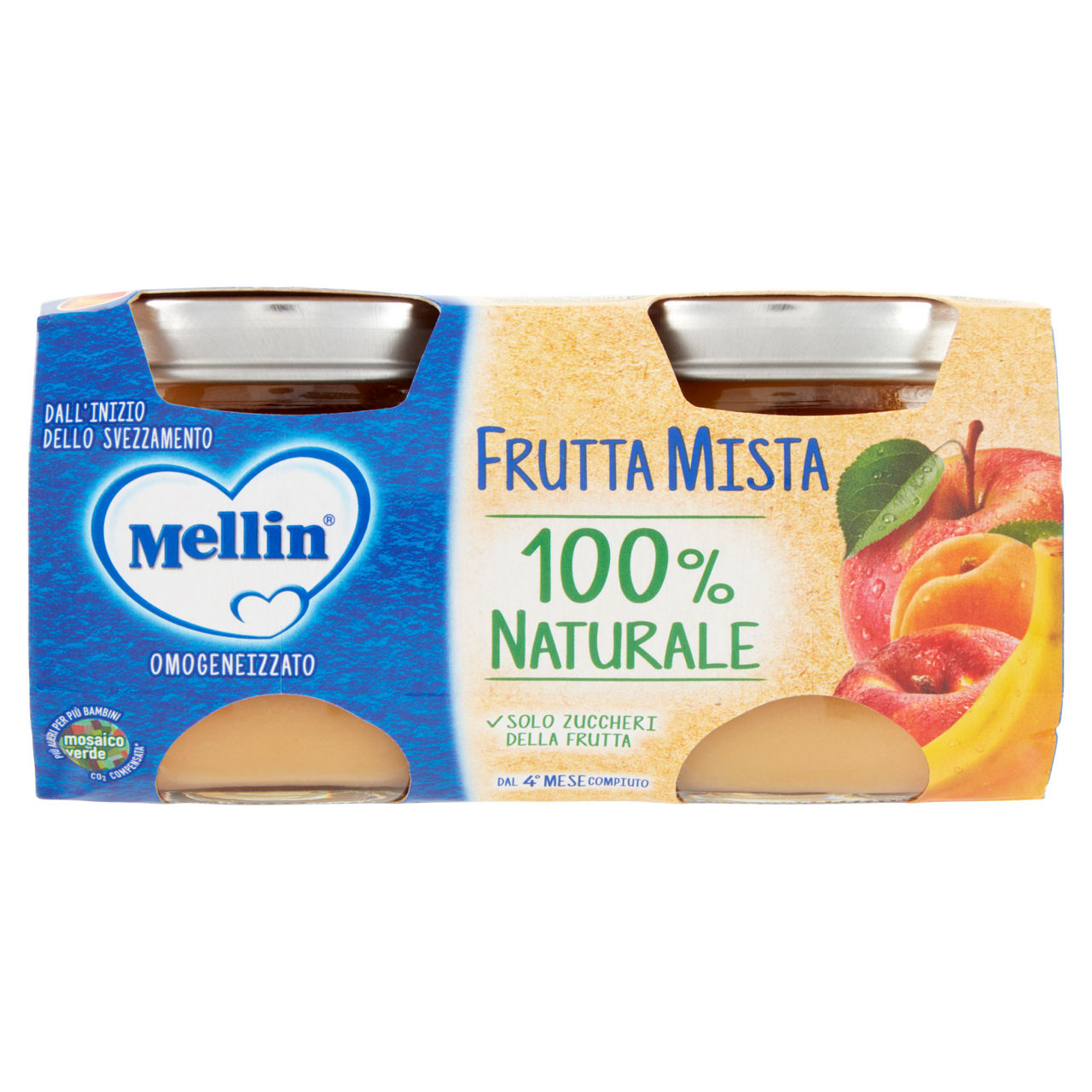 Omogeneizzato di frutta mista 2  pz x 100 gr - Immagine 01