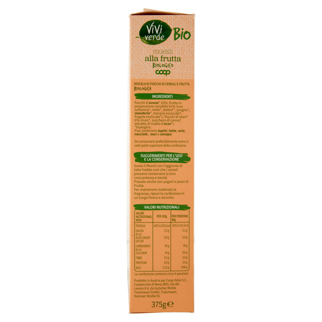 Muesli alla frutta bio 375 gr - Immagine 11