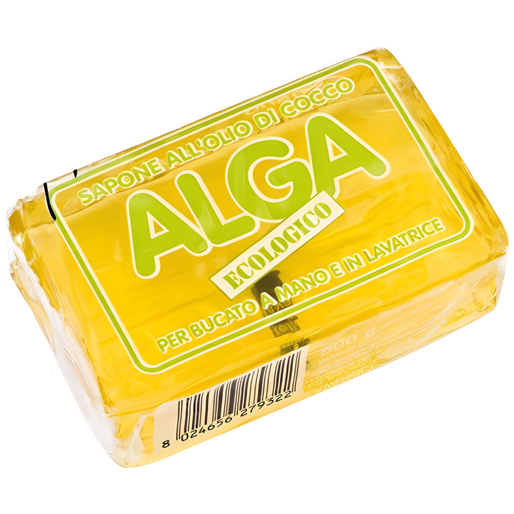 Sapone per bucato a mano e in lavatrice alga ecologico olio di cocco gr.500 - Immagine 01