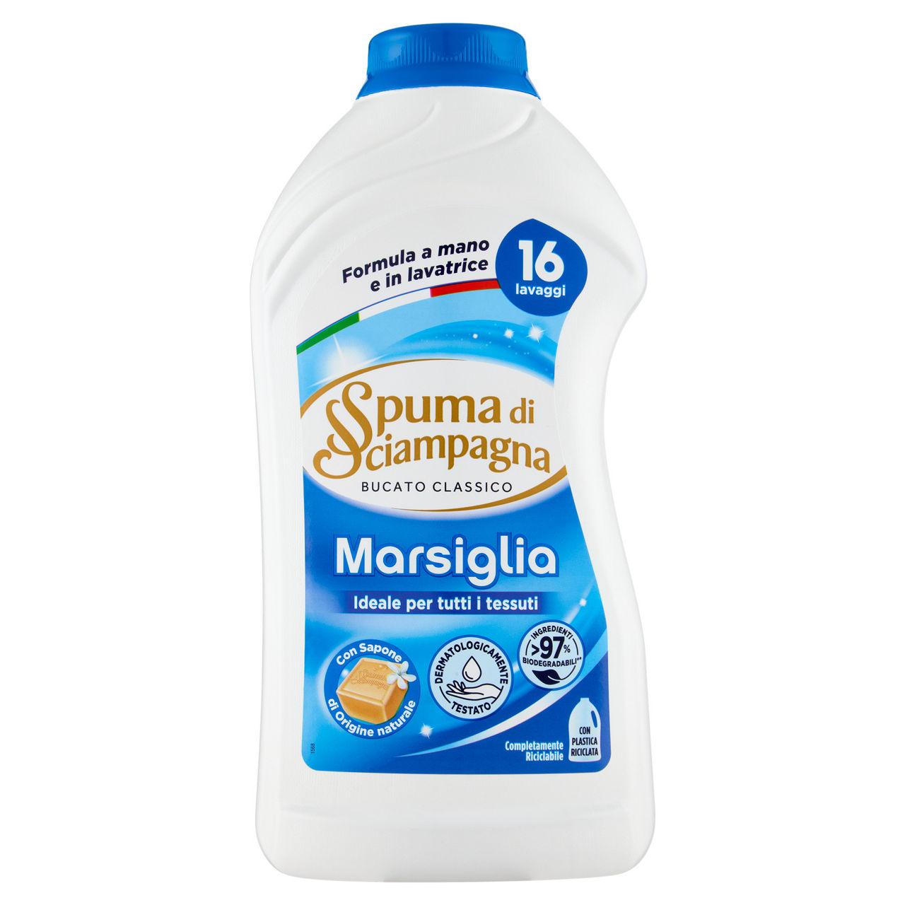 Detersivo liquido indumenti delicati spuma di sciampagna marsiglia 16lv l 0,800 - Immagine 01