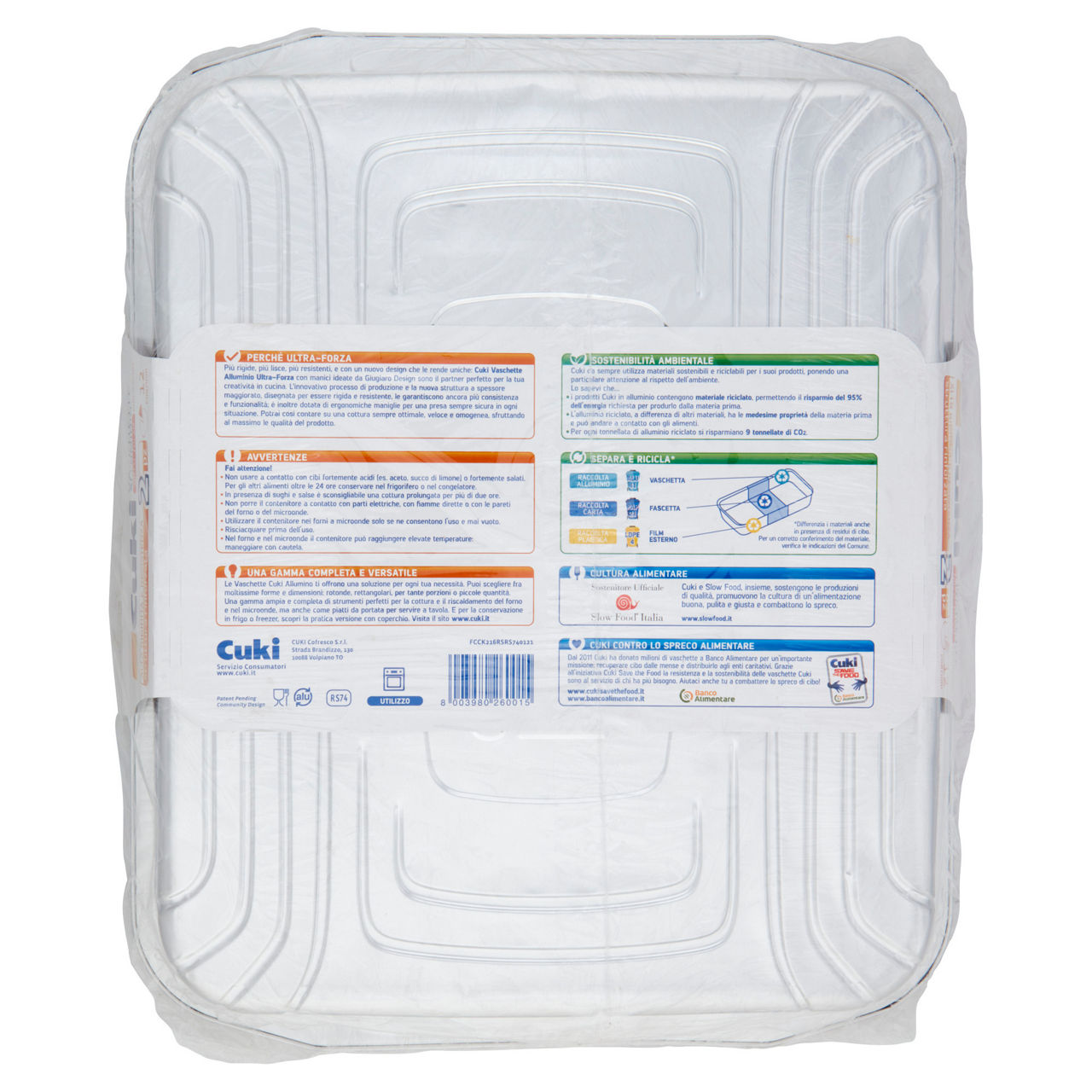 Vaschette in alluminio con manici 12 porzioni 2 pz - Immagine 11