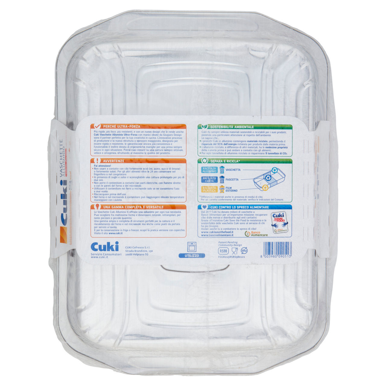Vaschette in alluminio con manici 8 porzioni 2 pz - Immagine 51