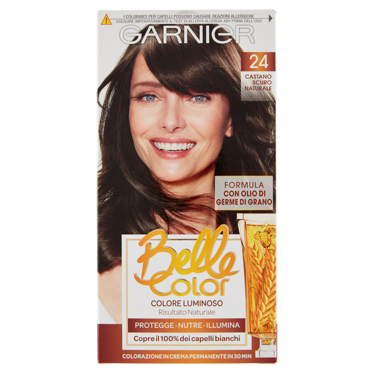 Colorazione per capelli n.24 castano scuro 1 pz - Immagine 01