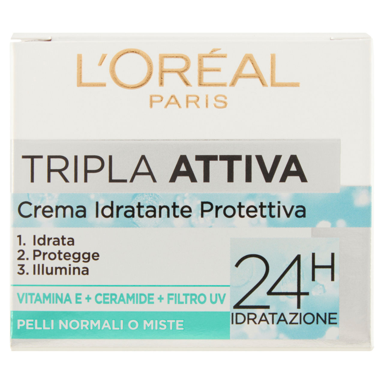 Crema viso idratante protettiva giorno tripla attiva pelli normali o miste 50 ml