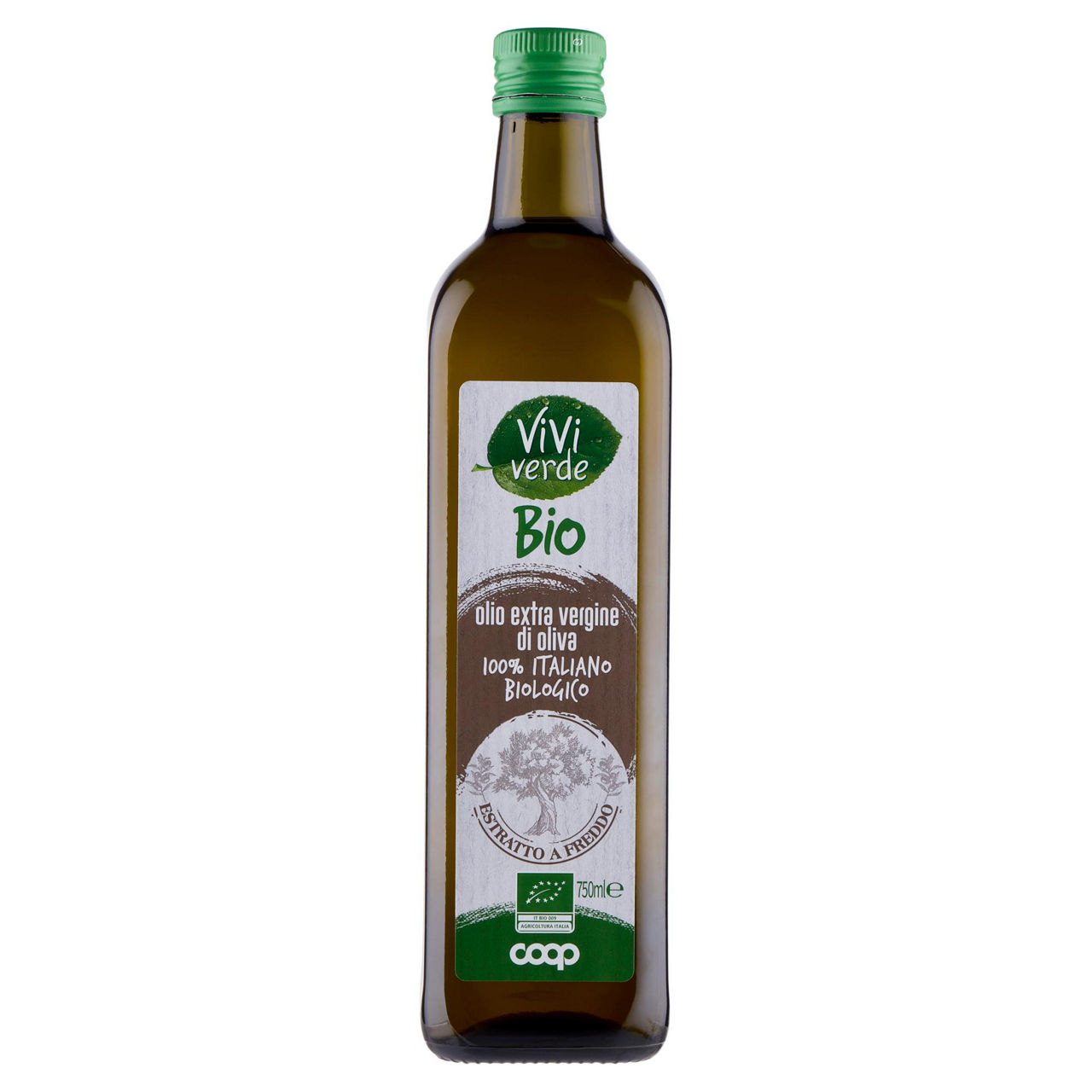 Olio extra vergine di oliva biologico vivi verde 750 ml