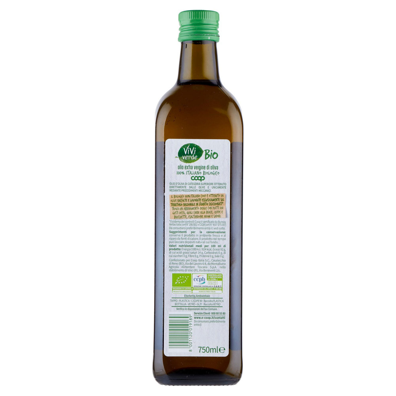 Olio extra vergine di oliva biologico vivi verde 750 ml - Immagine 31