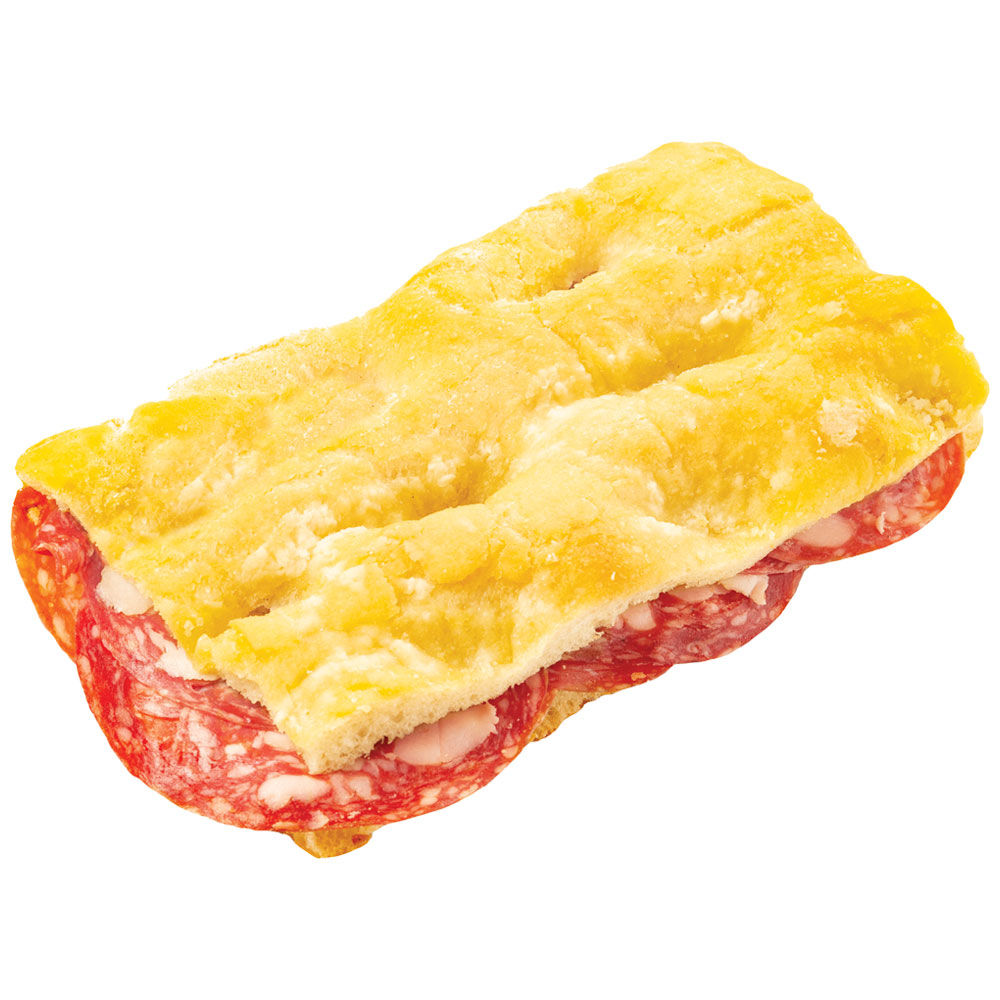 Schiacciata farcita con salame Toscano