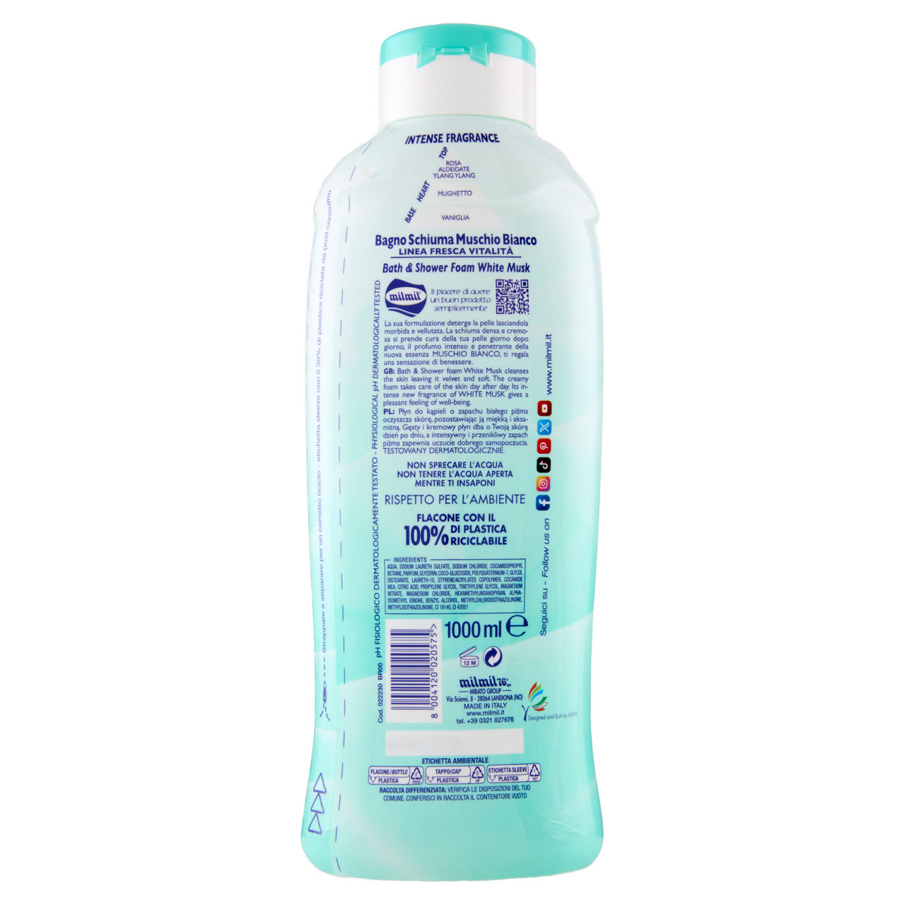Bagnoschiuma muschiobianco mil mil fl.lt1 - Immagine 21