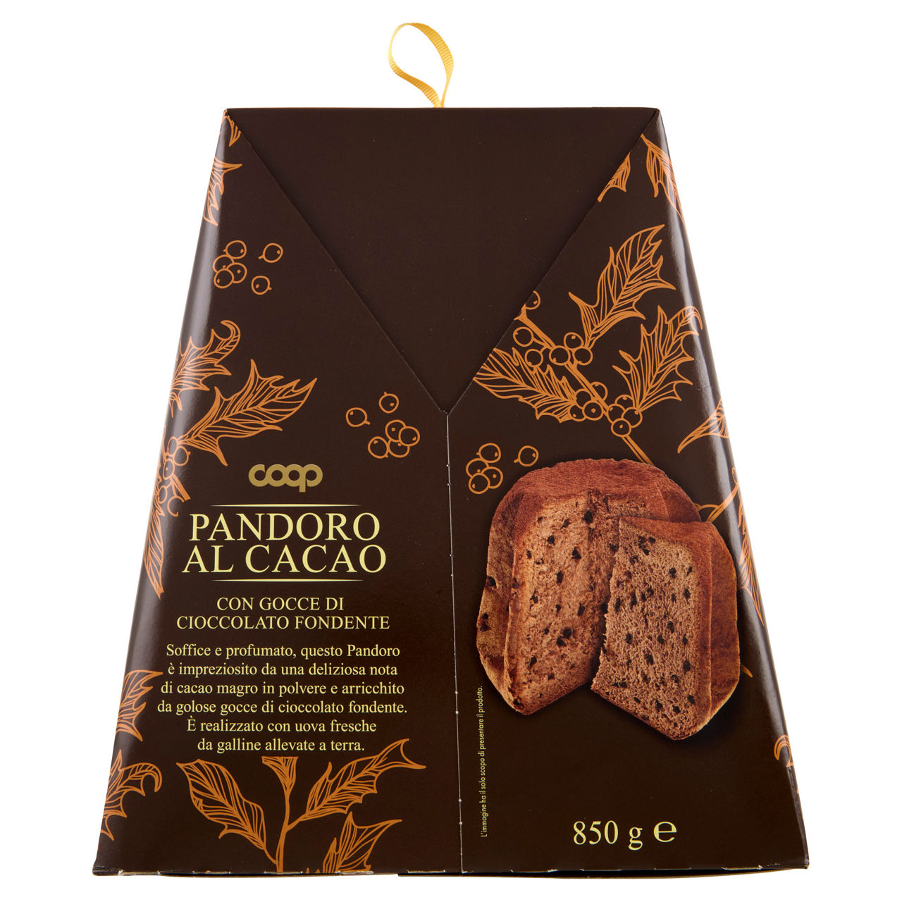 Pandoro scuro con gocce di cioccolato 850 gr - 1