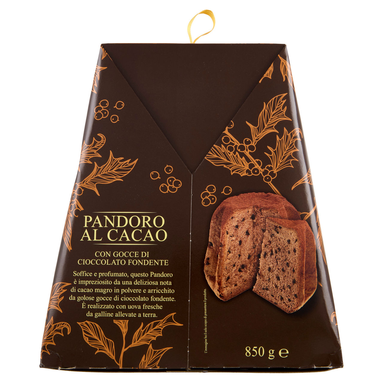 Pandoro scuro con gocce di cioccolato 850 gr - 6