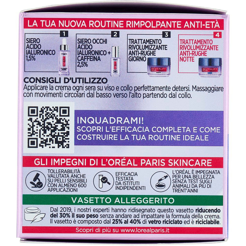 Crema viso notte Filler anti rughe rivolumizzante 50 ml - Immagine 11