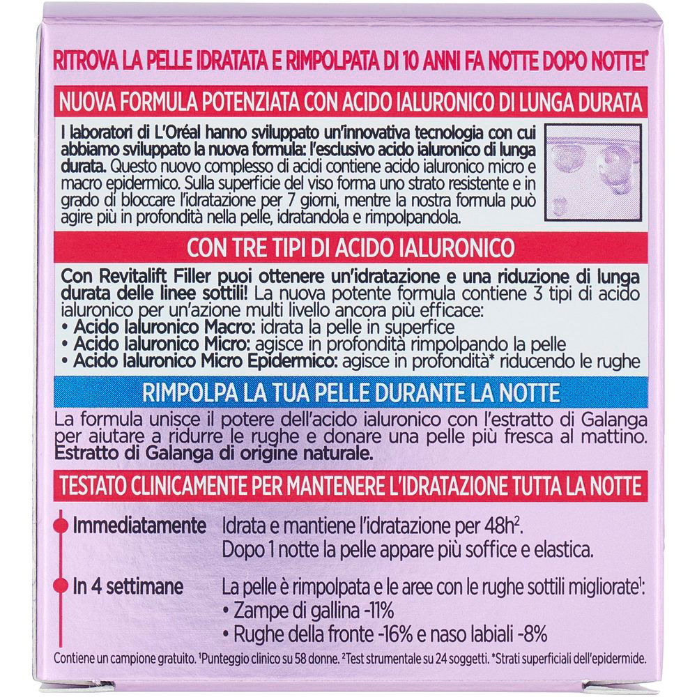 Crema viso notte Filler anti rughe rivolumizzante 50 ml - Immagine 21