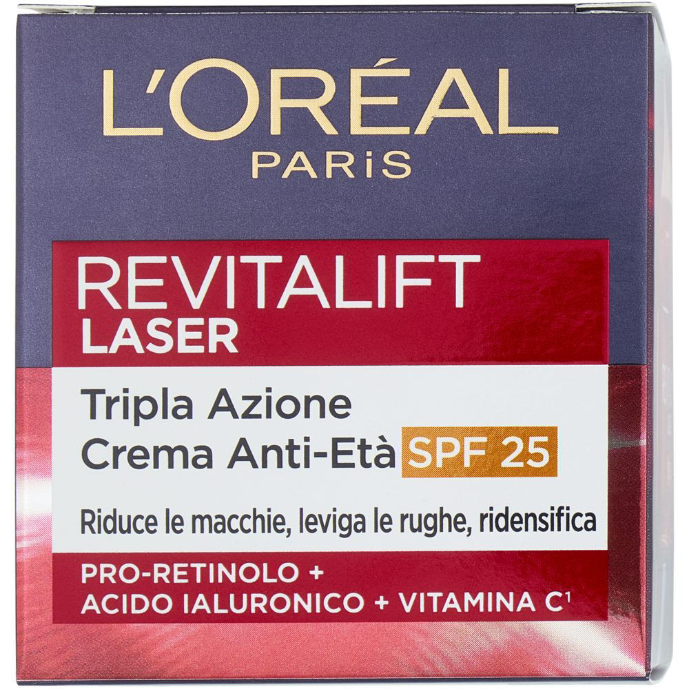 Crema viso Laser anti et&agrave; SPF 25 tripla azione 50 ml