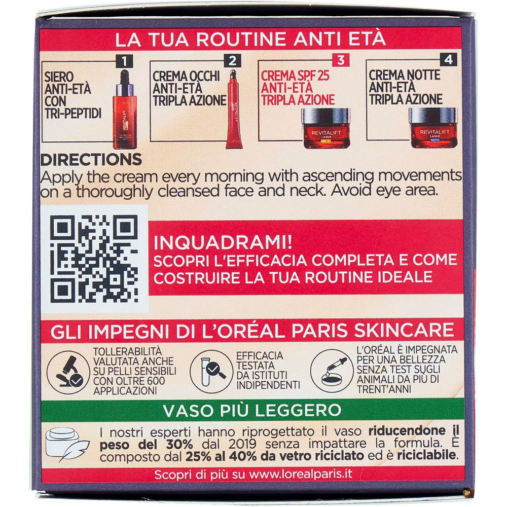 Crema viso Laser anti et&agrave; SPF 25 tripla azione 50 ml - Immagine 11
