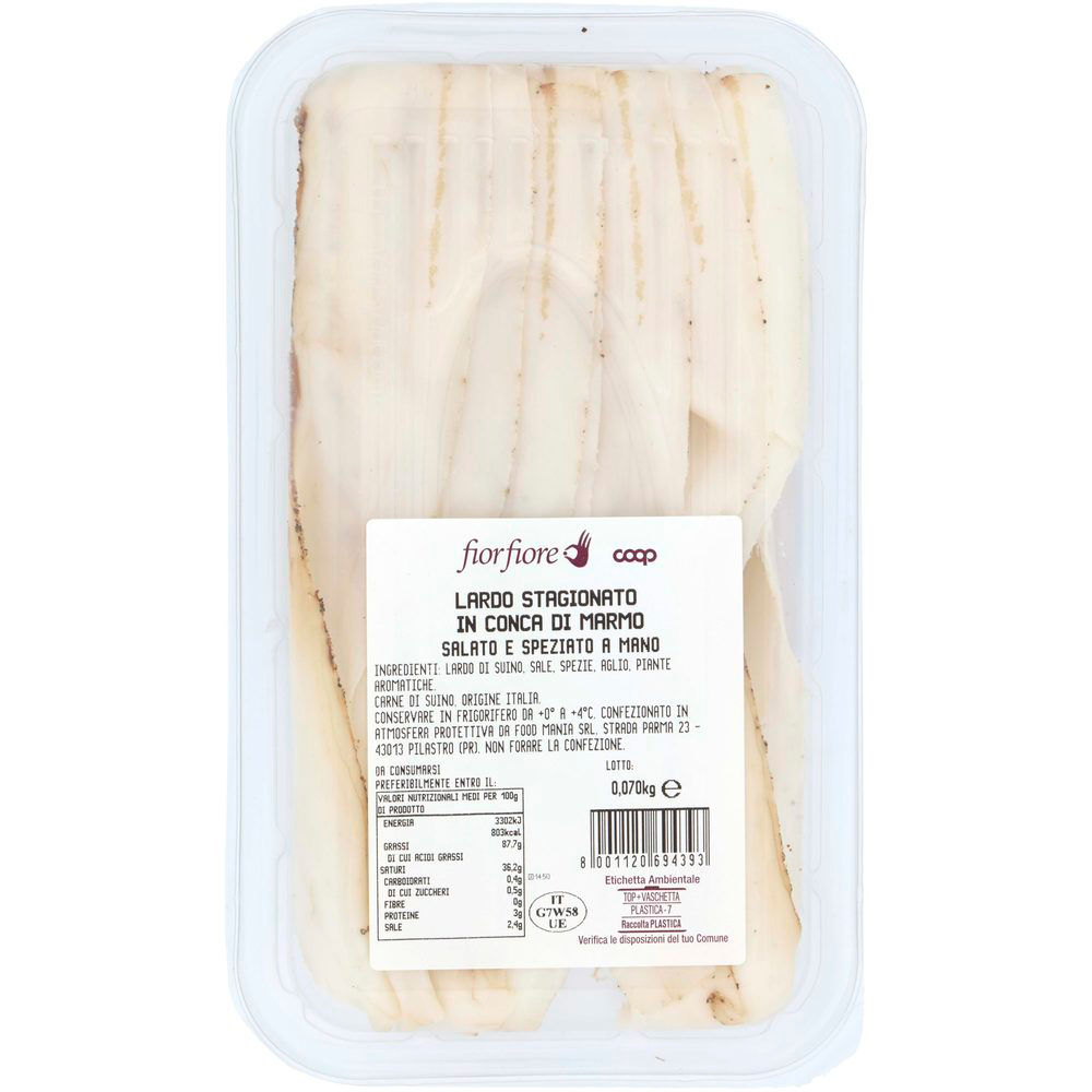 Lardo stagionato in conca di marmo a fette 70 gr - Immagine 21