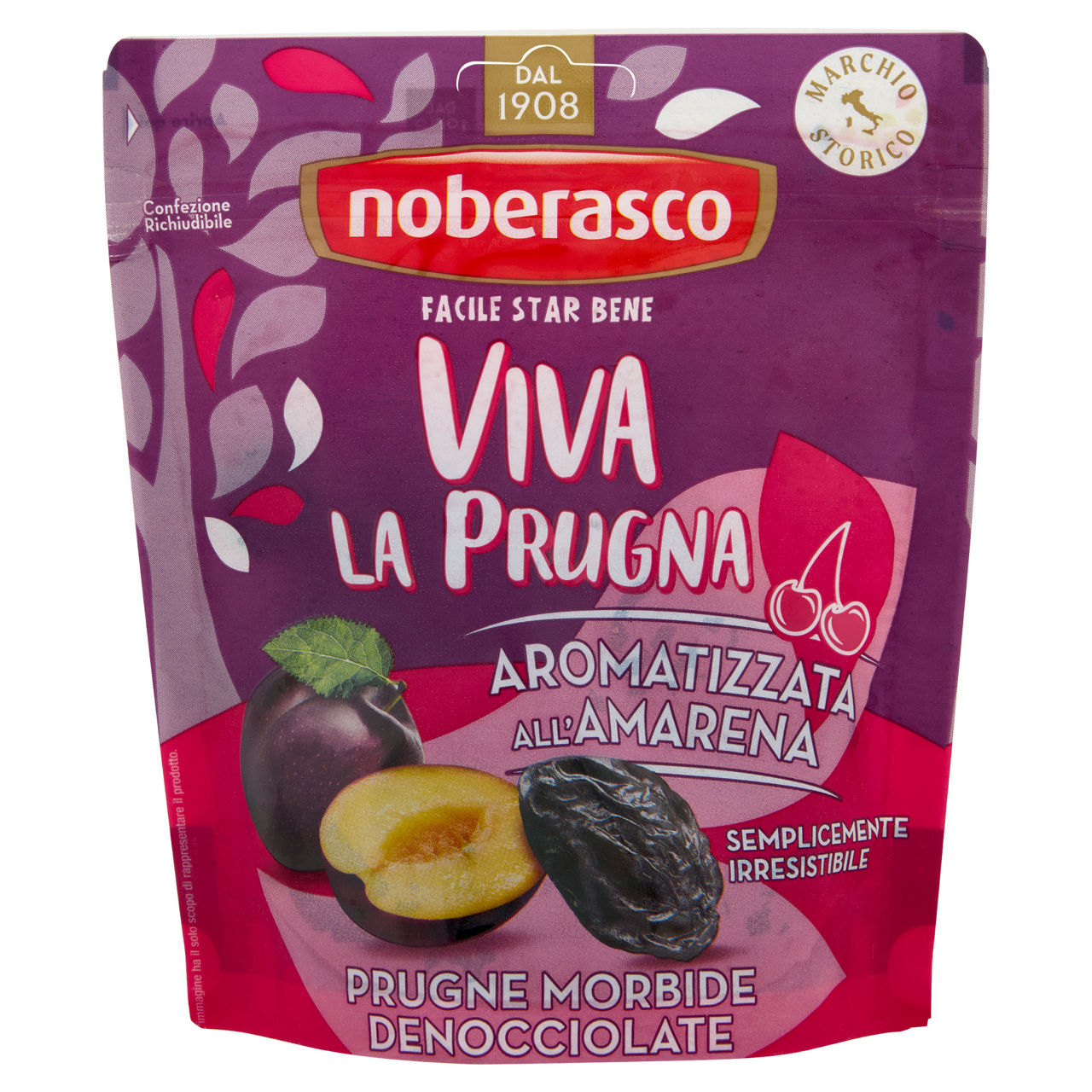Prugne denocciolate aromatizzate all'amarena 200 gr
