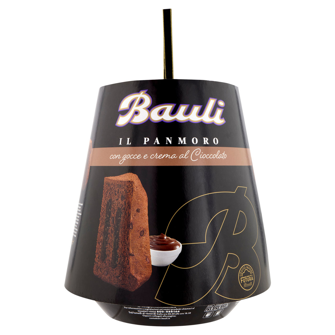 Pandoro con gocce e crema al cioccolato 750 gr