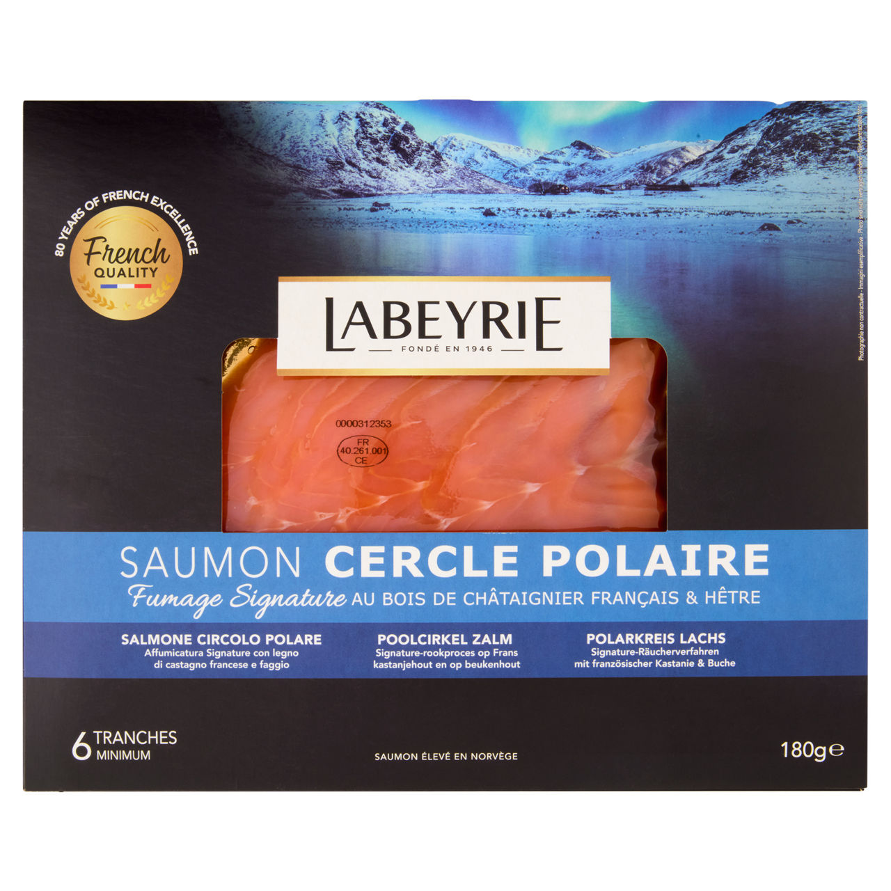 Salmone Norvegese affumicato con legno di castagno e faggio 180 gr
