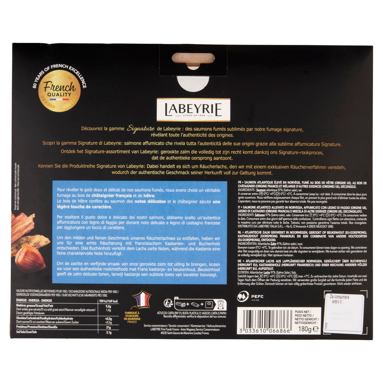 Salmone Norvegese affumicato con legno di castagno e faggio 180 gr - Immagine 21