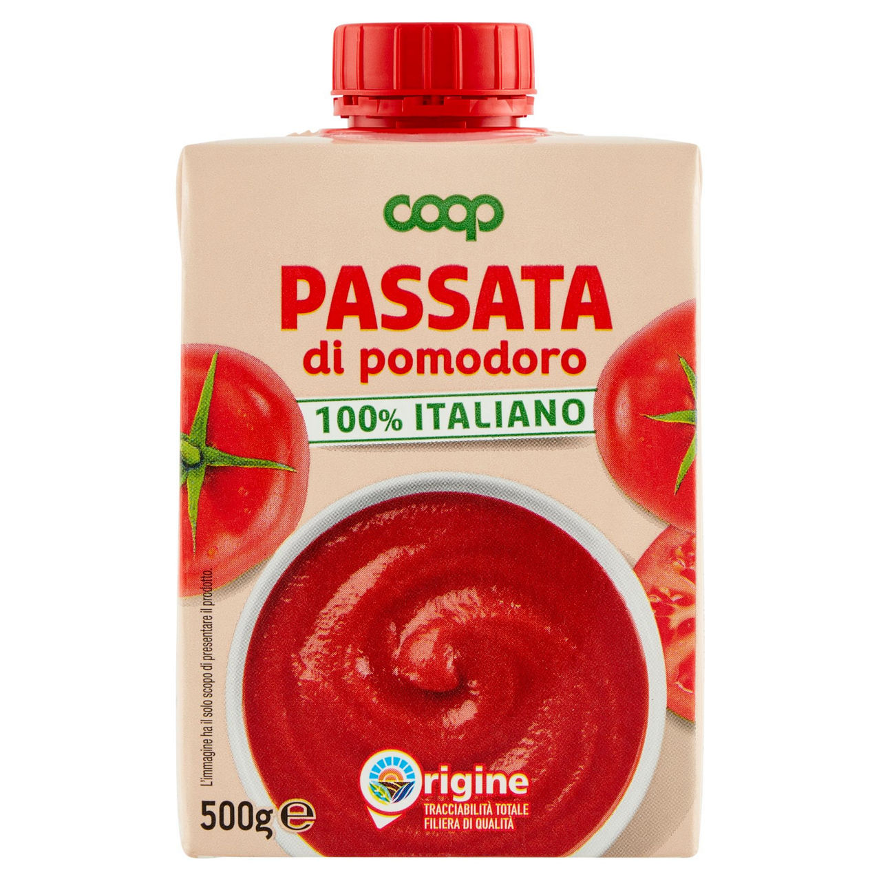 Passata di pomodoro origine coop brik g 500