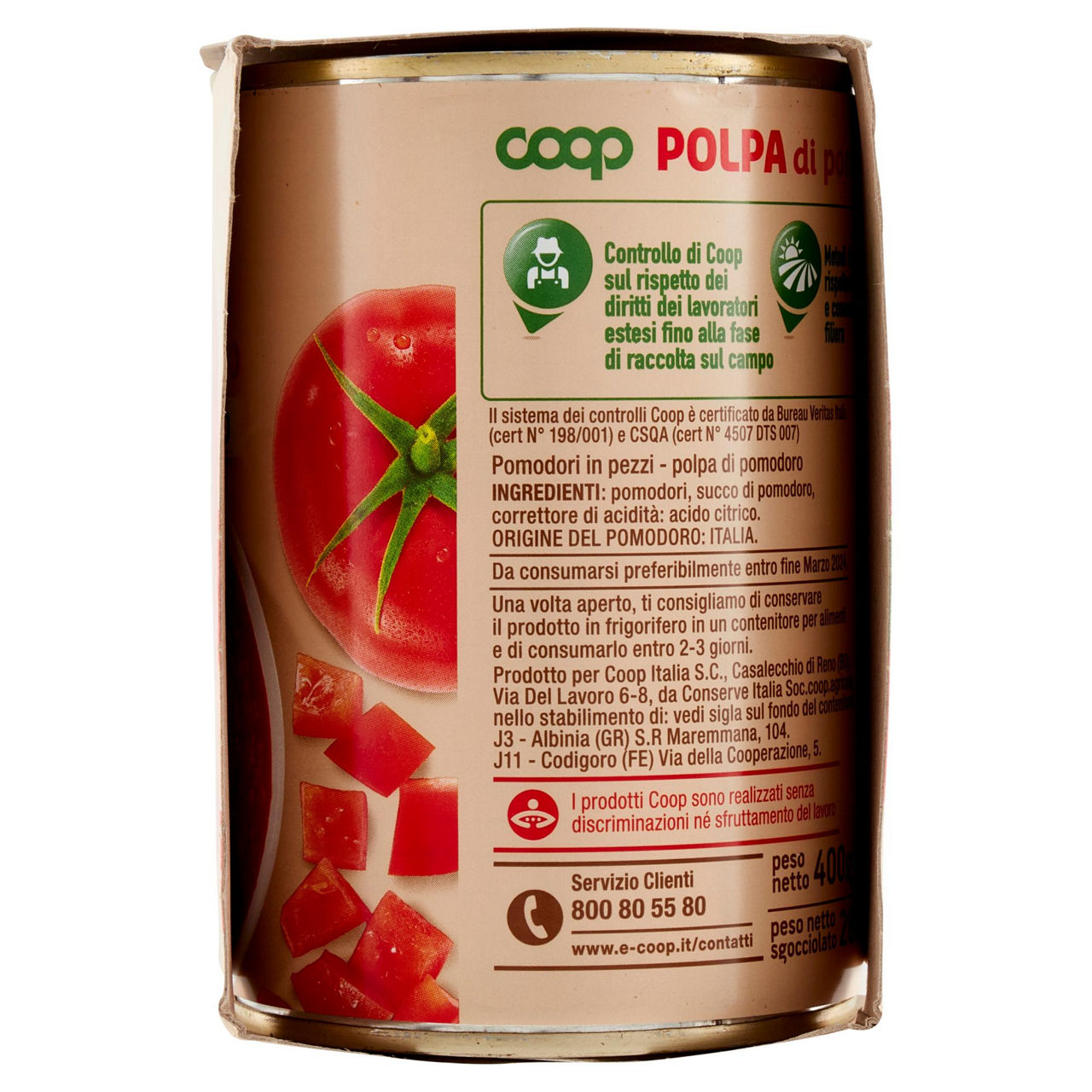 Polpa di pomodoro origine coop cluster g.400x3 - Immagine 161
