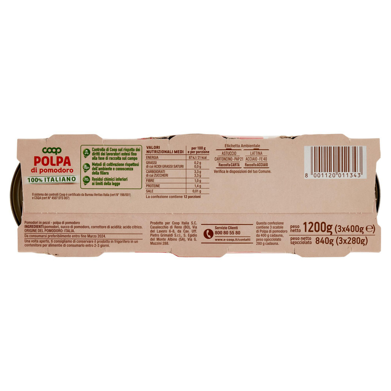 Polpa di pomodoro origine coop cluster g.400x3 - Immagine 241
