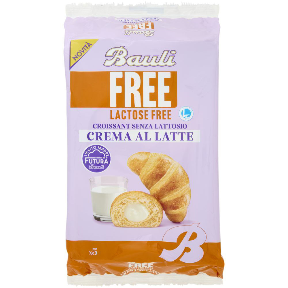 Croissant con crema al latte senza lattosio 5 pz 225 gr