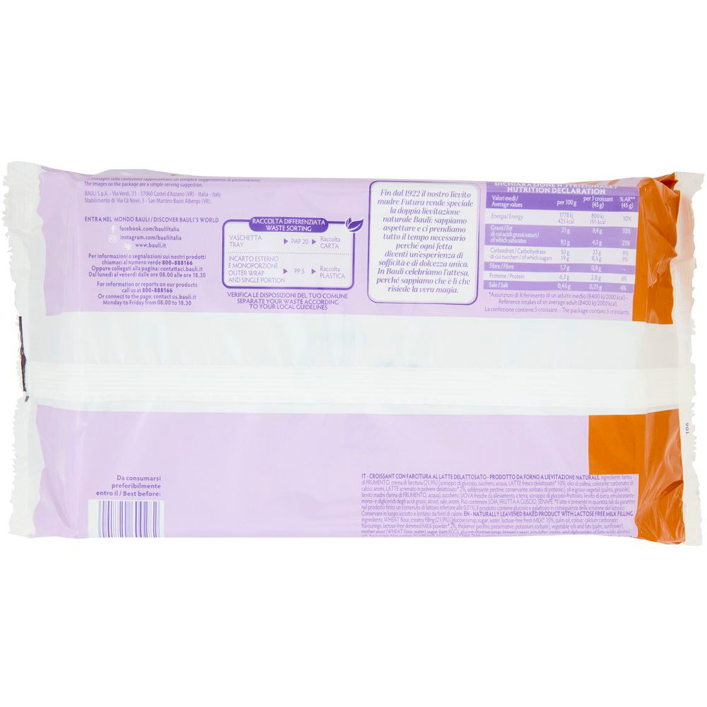 Immagine 3 di 6 del prodotto Croissant con crema al latte senza lattosio 5 pz 225 gr