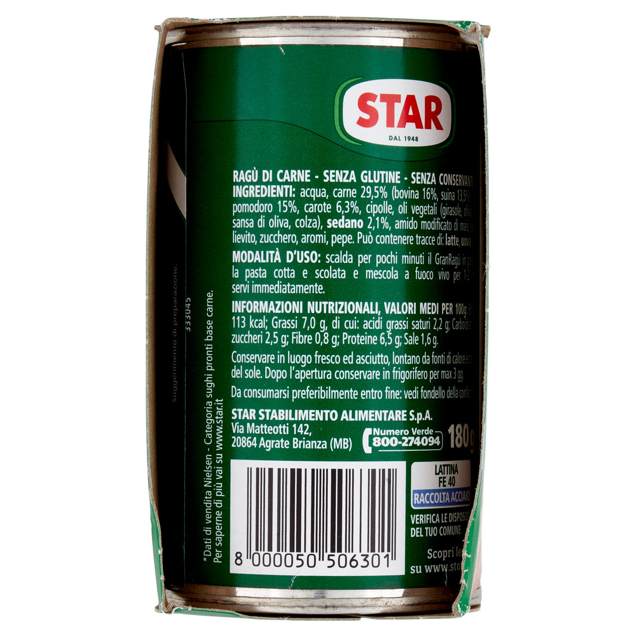Gran Ragù di carne classico in lattina 2 pz x 180 gr - Immagine 11