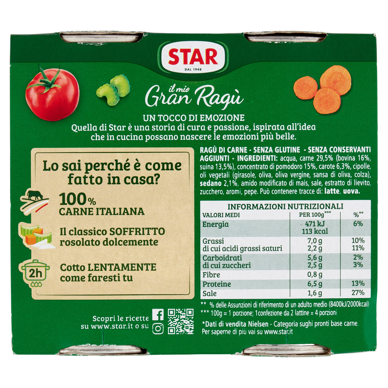Gran Ragù di carne classico in lattina 2 pz x 180 gr - Immagine 21