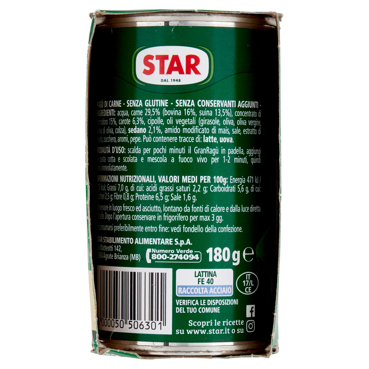 Gran Ragù di carne classico in lattina 2 pz x 180 gr - Immagine 31