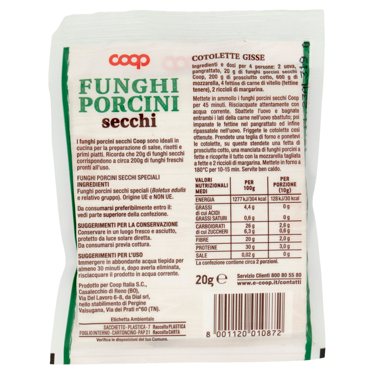 Funghi porcini secchi coop busta g20 - Immagine 21