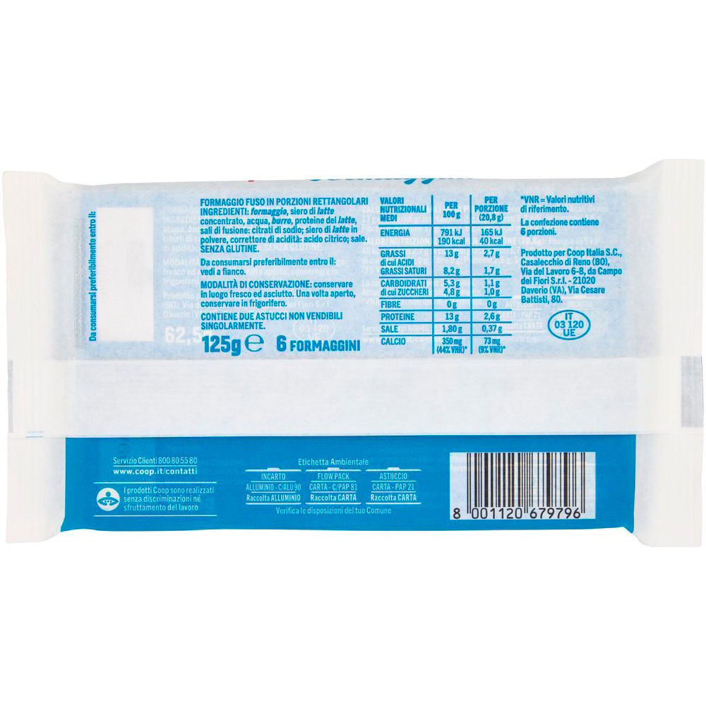 Immagine 3 di 6 del prodotto Formaggini 6 pz 125 gr