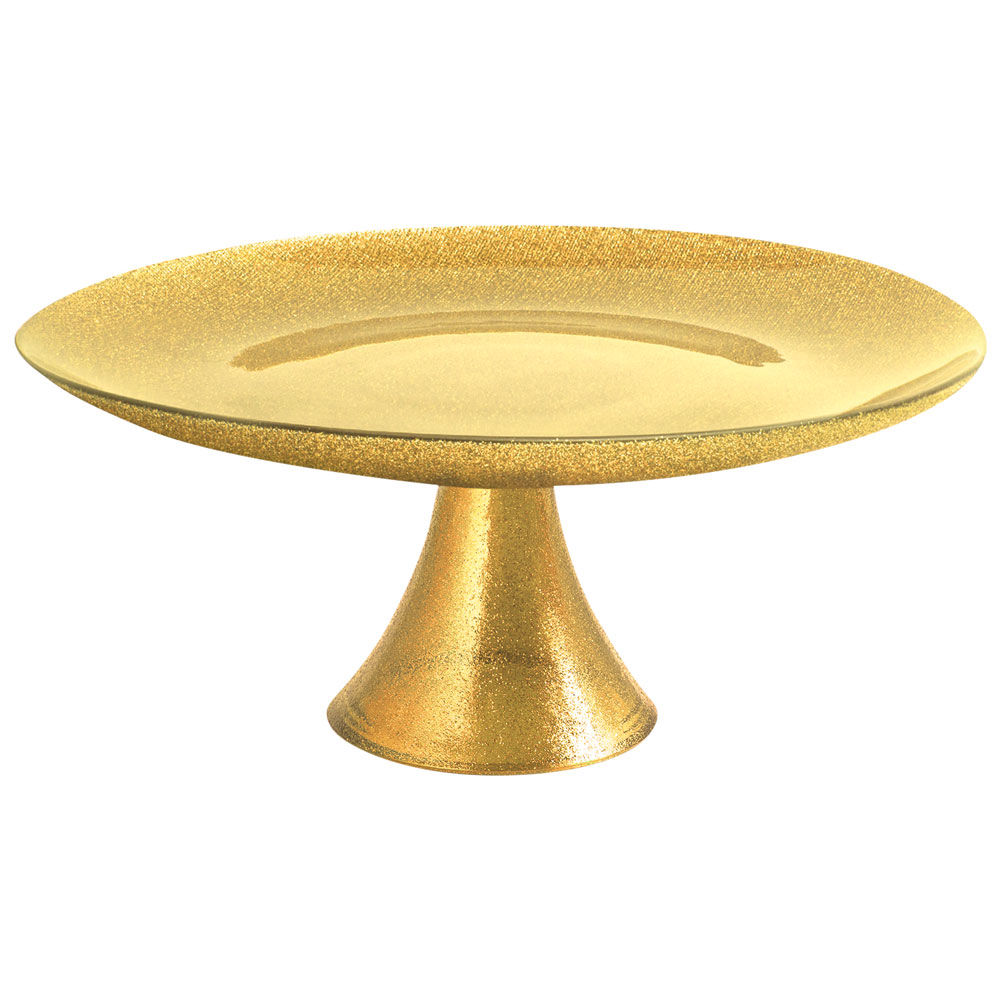 Alzata in vetro colore oro 28 cm