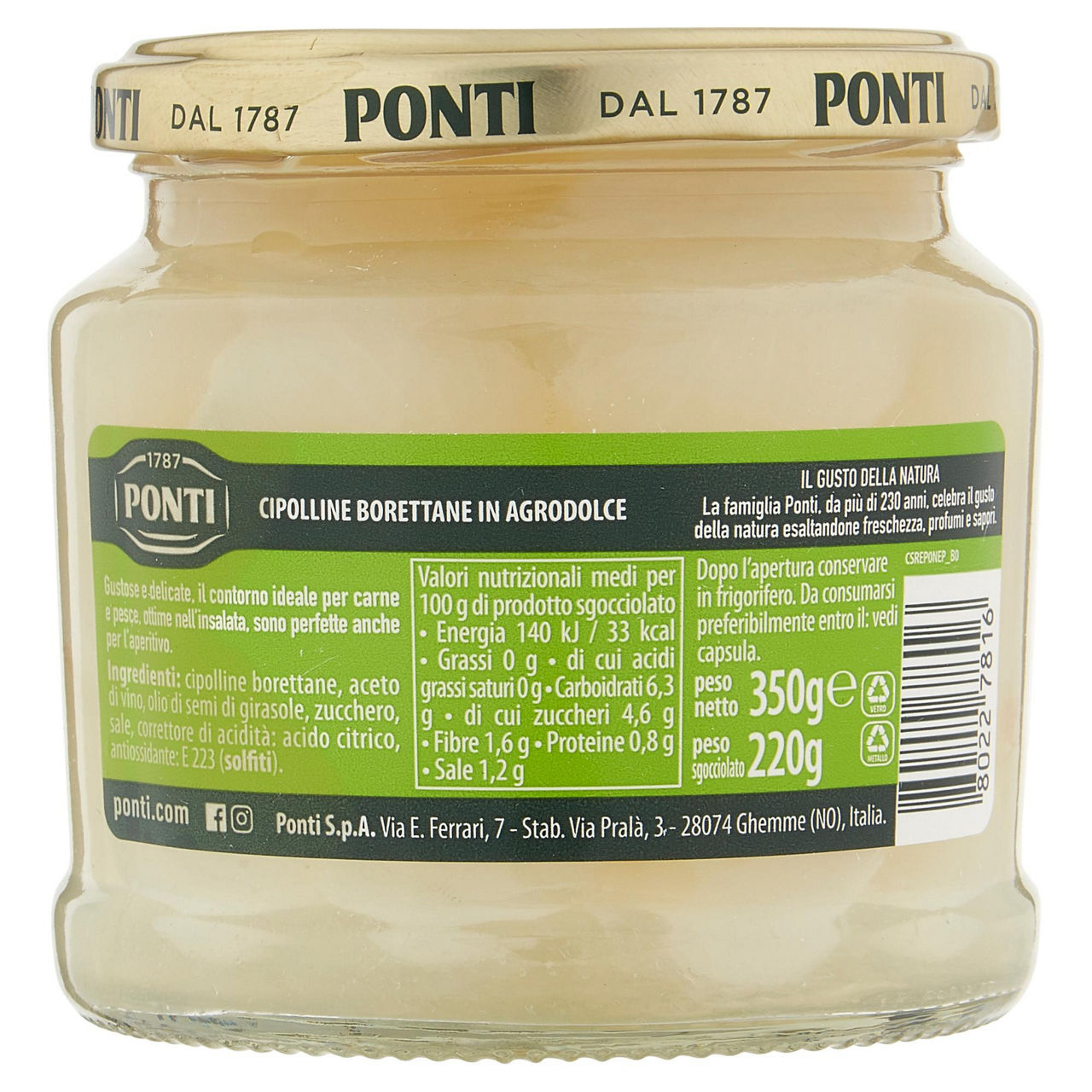 Cipolline in agrodolce 220 gr - Immagine 21