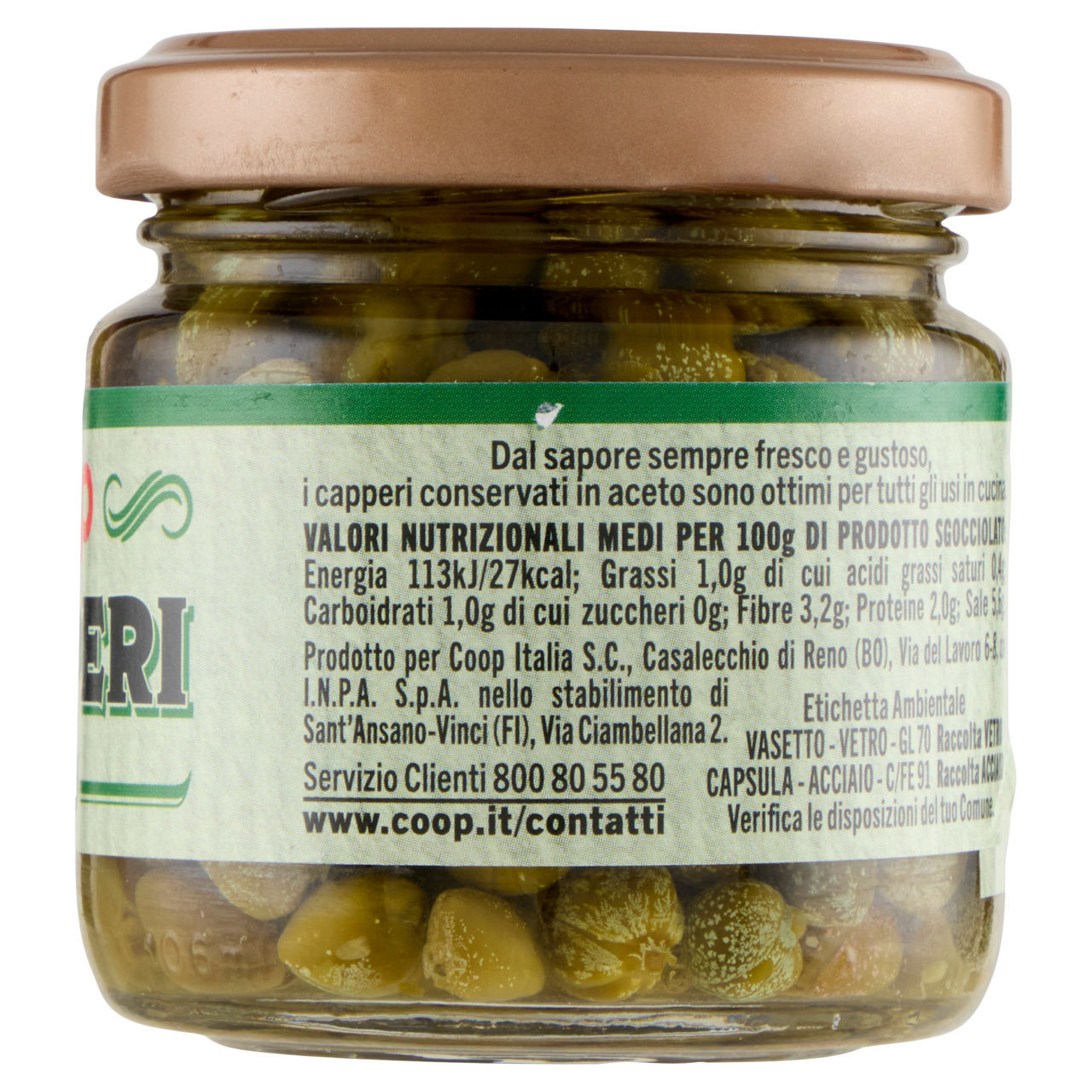 Capperi coop all'aceto vaso vetro g 55 - Immagine 31