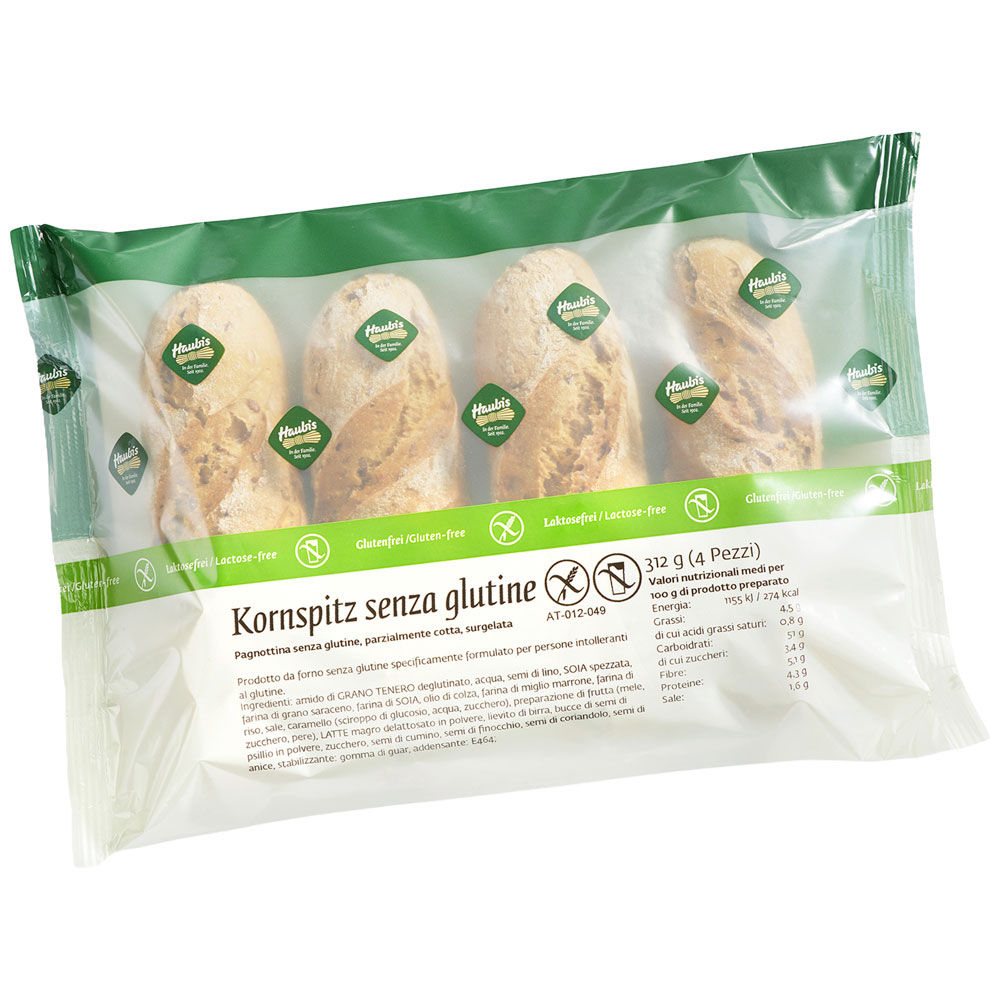 Panini Kornspitz senza glutine 4 pz 312 gr - Immagine 01