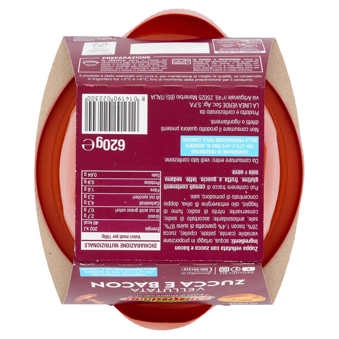 Vellutata zucca e bacon 620 gr - Immagine 11