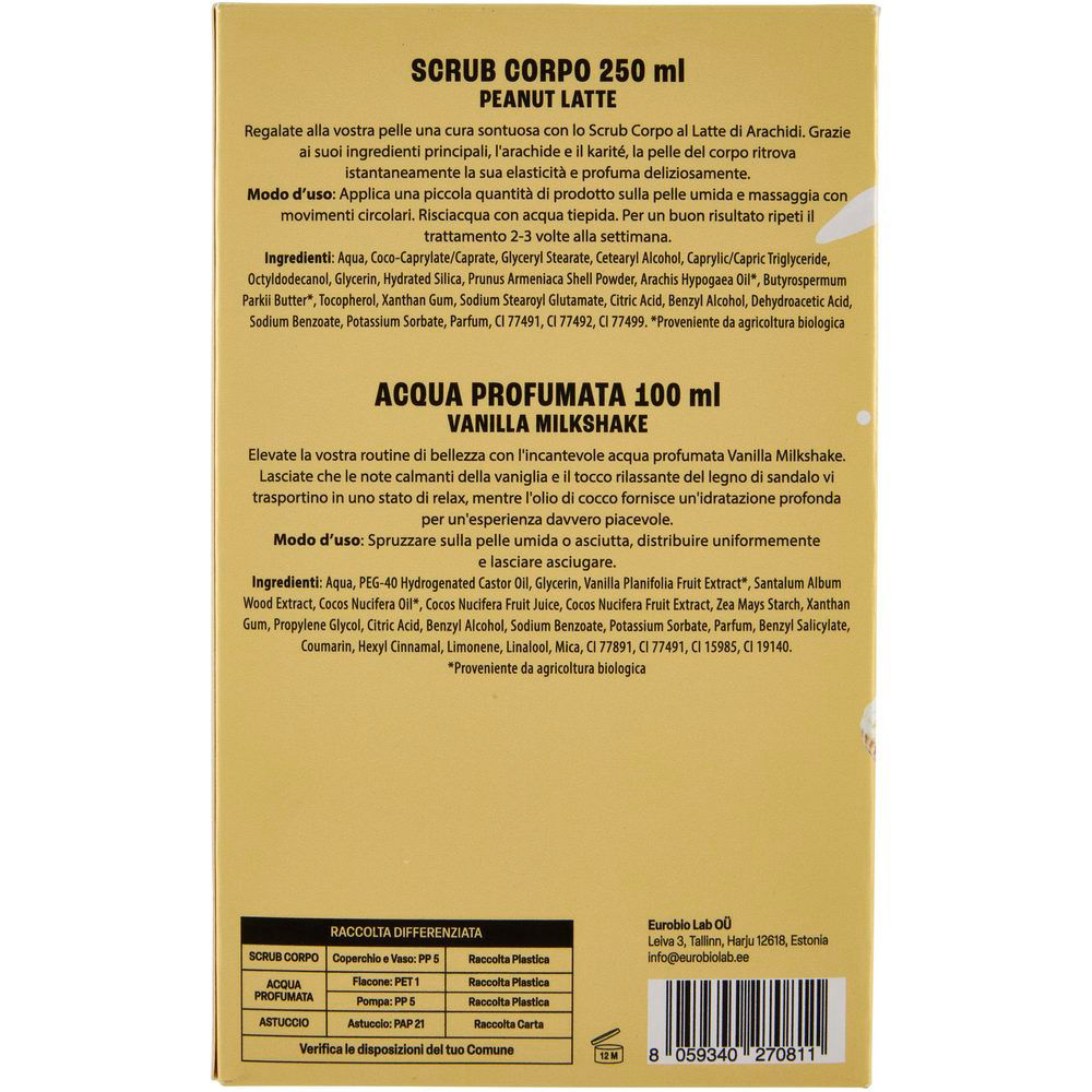 Confezione regalo scrub peanut latte e acqua profumata vaniglia 1 pz - Immagine 21