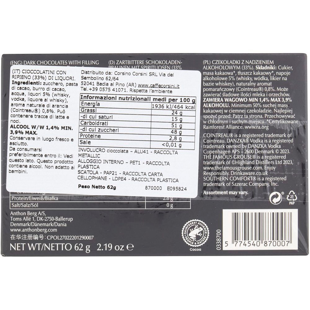 Cioccolatini ripieni di liquori assortiti 4 pz 62 gr - Immagine 21