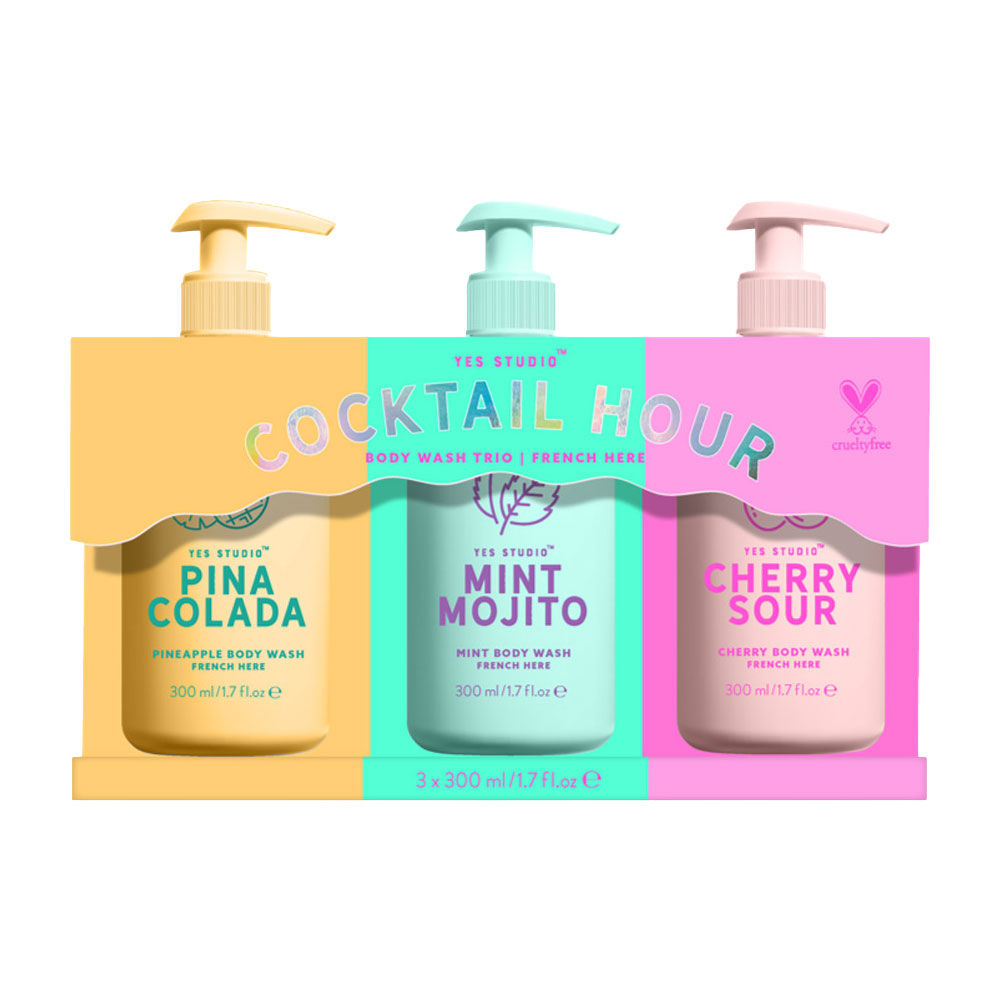 Confezione regalo set di bagnoschiuma profumati Cocktail Hour 3 pz x 300 ml