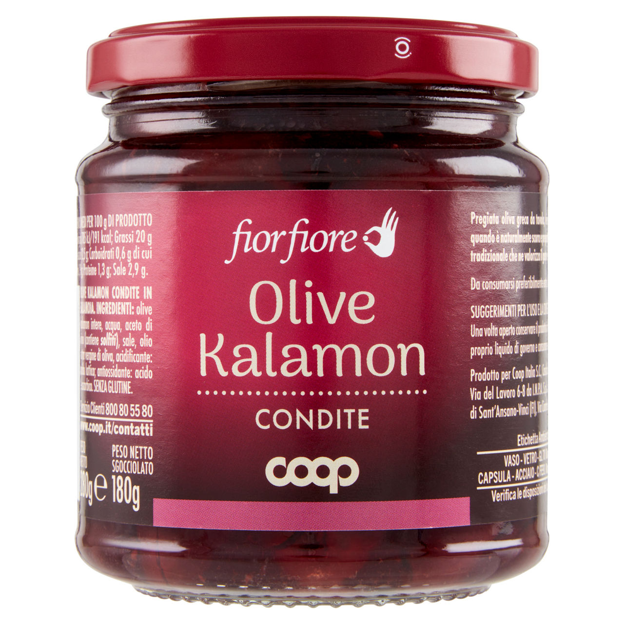Olive Kalamon condite in salamoia 180 gr - Immagine 01